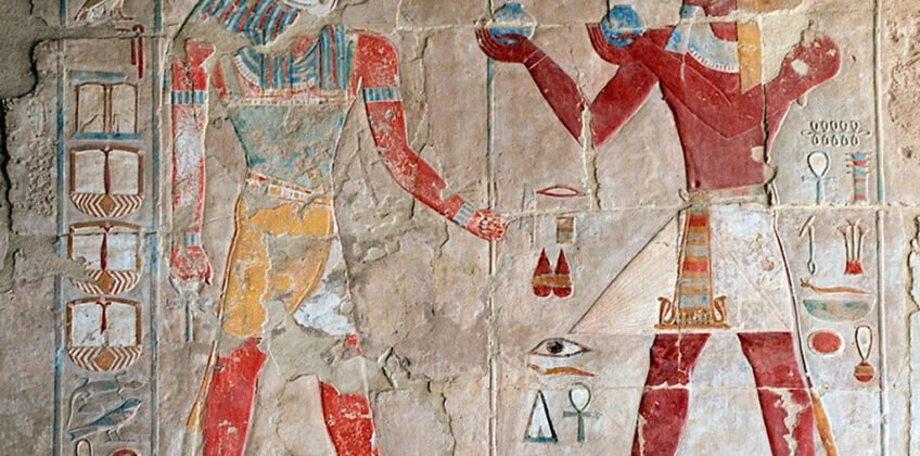 Luxor,_hieroglyphic_decorations_inside_the_Temple_of_Hatshepsut,_Egypt,_Oct_2004_A